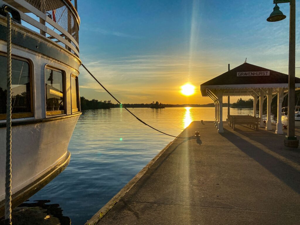 Sunset at the Gravenhurst Wharf on Lake Muskoka