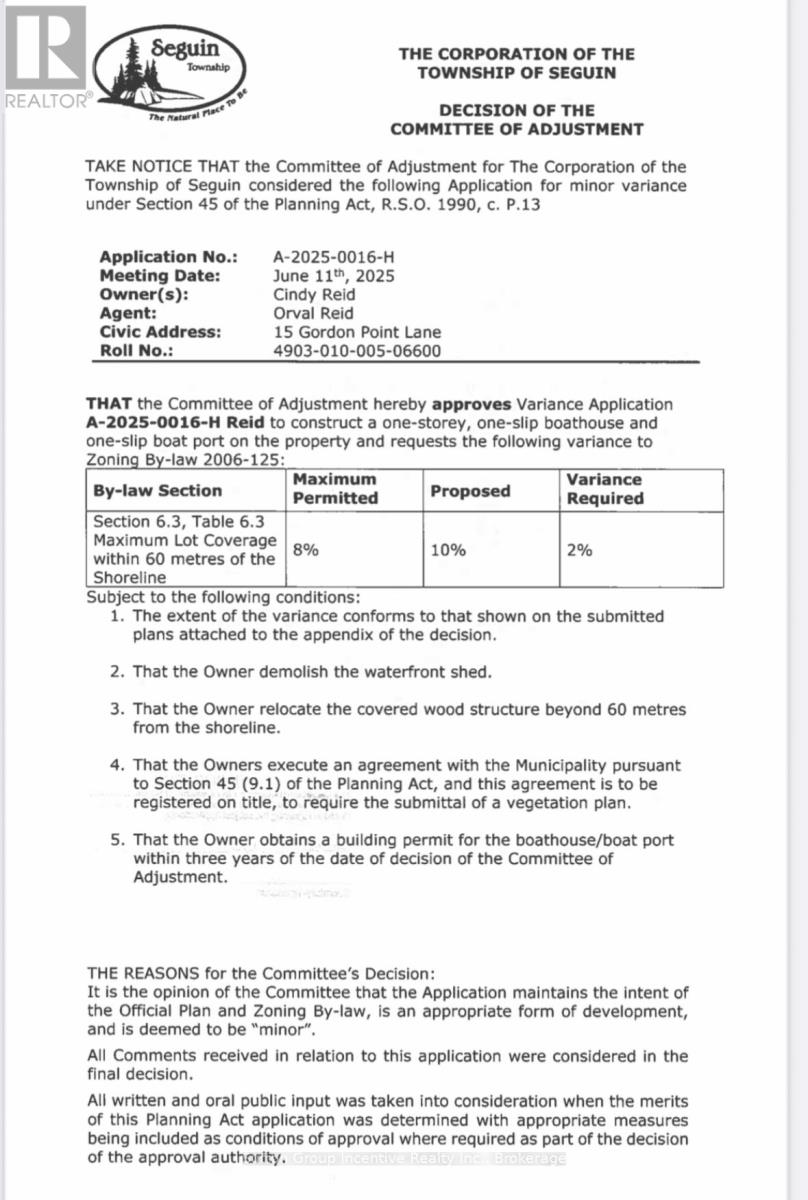 15 Gordon Point Lane, Seguin, Ontario  P0C 1H0 - Photo 44 - X12254774